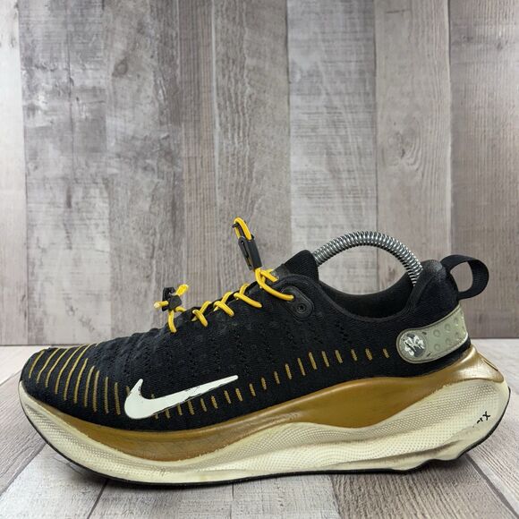 Nike ReactX Infinity Run 4 Men's Size 9.5 Running Shoes Sneakers Black Bronzine - Picture 6 of 16